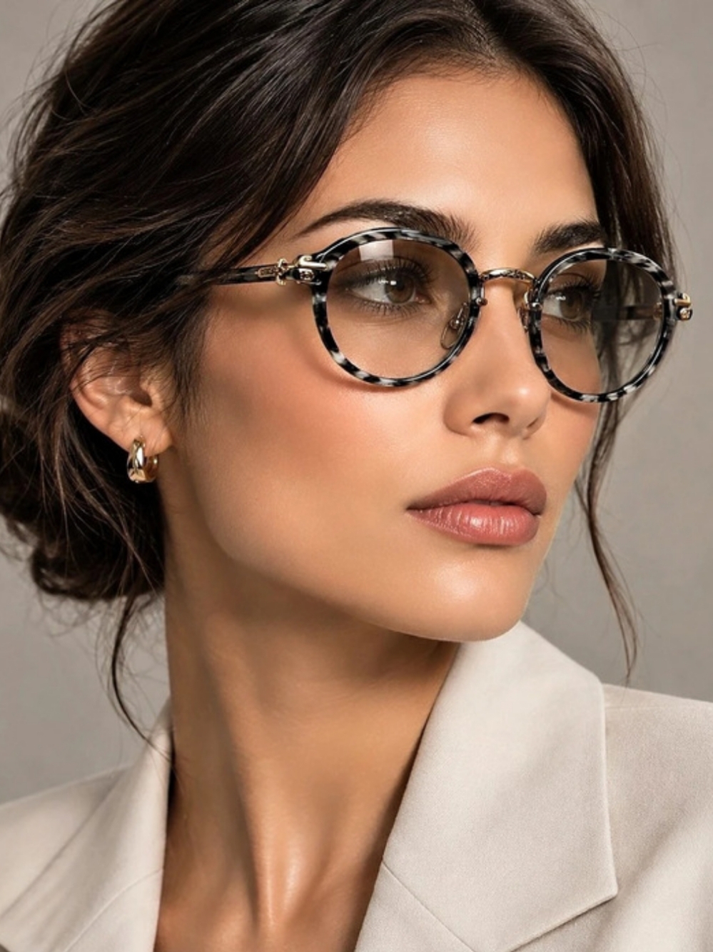Chrome Hearts Round Tortoise Glasses